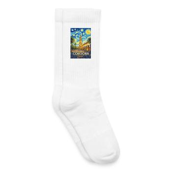 Cordoue, Espagne - Chaussettes de tennis bio enfant - blanc - Droite