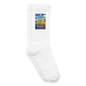 Brescia, Italie. - Chaussettes de tennis bio enfant - blanc - Droite