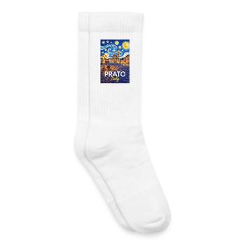 Prato, Italie. - Chaussettes de tennis bio enfant - blanc - Droite