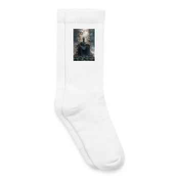 Skull Throne gekrönter König - Kinder Tennissocken - Weiß - Rechts