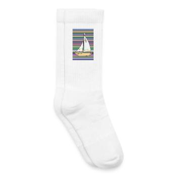 Segelboot - Kinder Tennissocken - Weiß - Rechts