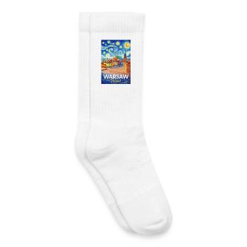 Warsaw, Poland - Kids Tennis Socks - white - Right