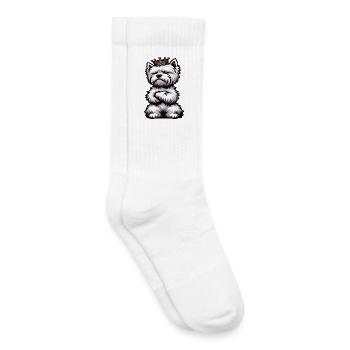 West highland terrier Westie West highland hund - Kinder Tennissocken - Weiß - Rechts