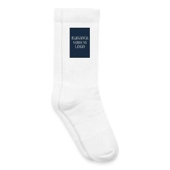 L’élégance n’a pas besoin de logo – style vieux argenté - Chaussettes de tennis bio enfant - blanc - Droite