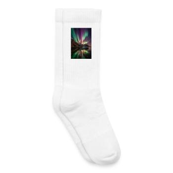 Aurora Peaks Reflections - Kids Tennis Socks - white - Right