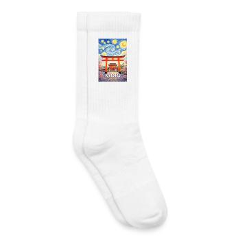 Kyoto, Japon - Chaussettes de tennis bio enfant - blanc - Droite