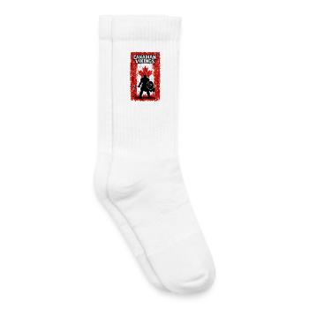 Vikings canadiens – Drapeau du Guerrier viking du Canada - Chaussettes de tennis bio enfant - blanc - Droite
