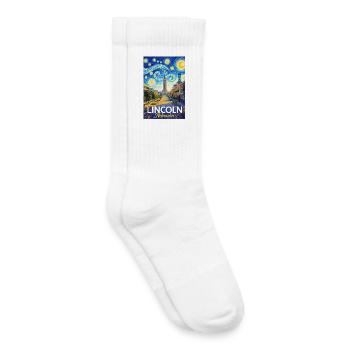 Lincoln, Nebraska - Chaussettes de tennis bio enfant - blanc - Droite