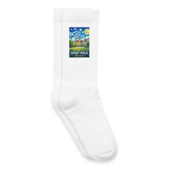 Saint Paul, Minnesota - Kids Tennis Socks - white - Right