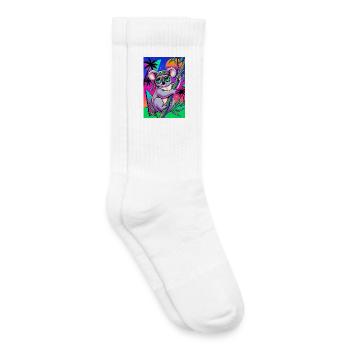 Koala - Chaussettes de tennis bio enfant - blanc - Droite