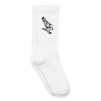 Black Eagle in Flight - Kids Tennis Socks - white - Right