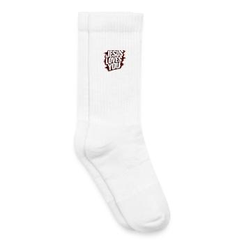 Jesus loves You - Kids Tennis Socks - white - Right