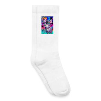 Koala - Chaussettes de tennis bio enfant - blanc - Droite
