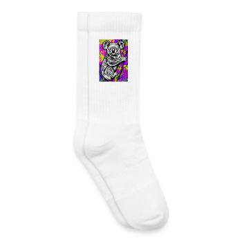 Koala - Chaussettes de tennis bio enfant - blanc - Droite