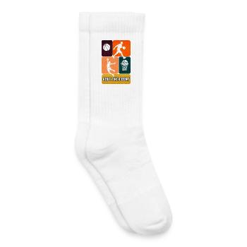 Dominer le terrain - Basket-ball - Chaussettes de tennis bio enfant - blanc - Droite
