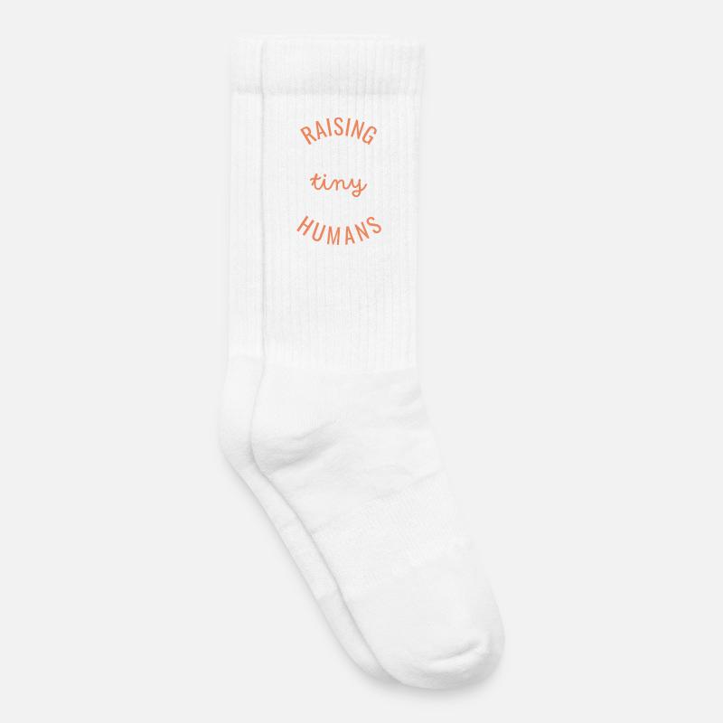 Raising Tiny Humans Kreis - Kinder Tennissocken - Weiß