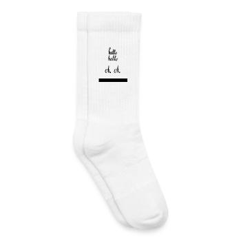 Bonjour Bonjour - Chaussettes de tennis bio enfant - blanc - Droite
