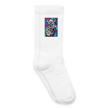 Koala - Chaussettes de tennis bio enfant - blanc - Droite