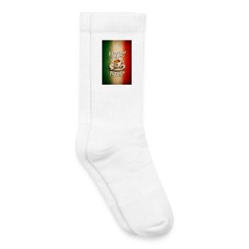Espresso ist kein Muss Italienischer Stil - Kinder Tennissocken - Weiß - Rechts