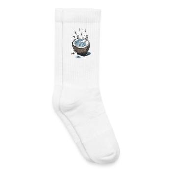 Kokosnusspool Sprungparty - Kinder Tennissocken - Weiß - Rechts