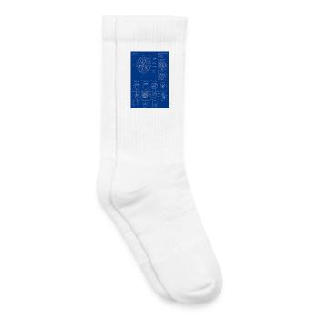 Tomato Blueprint Diagram - Kids Tennis Socks - white - Right