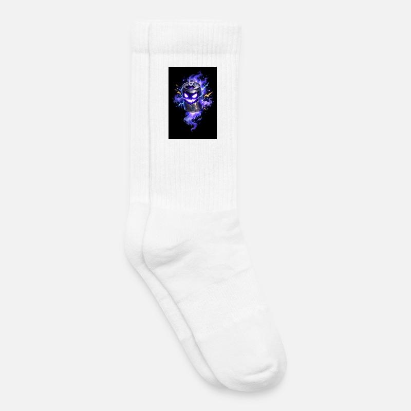 Violette Spukkanone Halloween - Kinder Tennissocken - Weiß