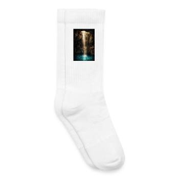Höhlenbalken und Azurbecken - Kinder Tennissocken - Weiß - Rechts