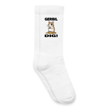 Gerbil Dig Gerbil Rodent Grain Sand - Kids Tennis Socks - white - Right
