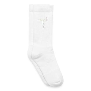 Geometrischer Regenbogenvogel - Kinder Tennissocken - Weiß - Rechts