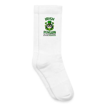 Irish Penguin Shenanigan - Kids Tennis Socks - white - Right
