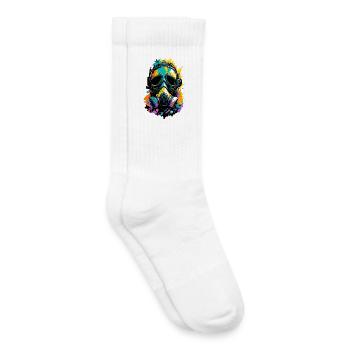 Neon-Spritzgasmaske - Kinder Tennissocken - Weiß - Rechts