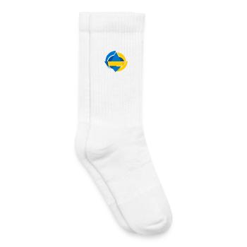 Conception du drapeau ukrainien Carte du tournesol du blé - Chaussettes de tennis bio enfant - blanc - Droite