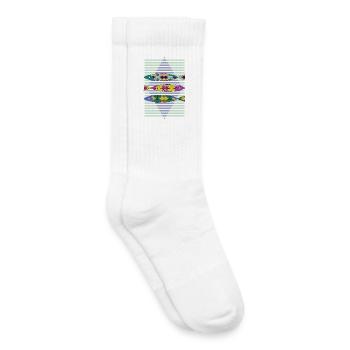 Poisson - Chaussettes de tennis bio enfant - blanc - Droite