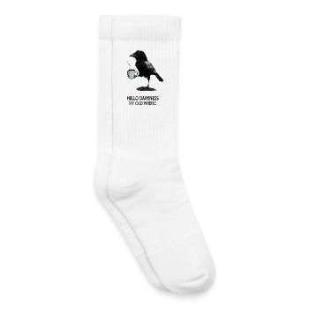 Hello Darkness My Old Friend Coffee Rabe - Kids Tennis Socks - white - Right