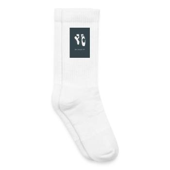 Affiche de ballet – Certains rêves commencent sur la pointe des pieds - Chaussettes de tennis bio enfant - blanc - Droite