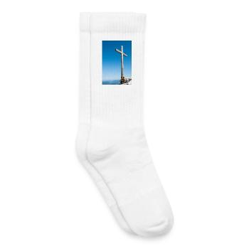 Summit cross in the German Alps - Kids Tennis Socks - white - Right