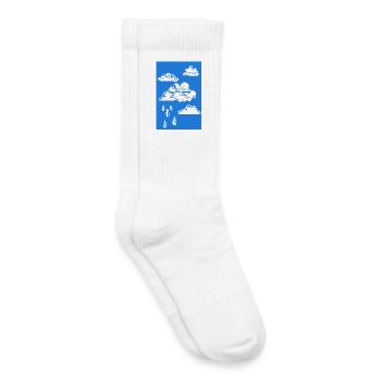 Nuages de pixels - Chaussettes de tennis bio enfant - blanc - Droite