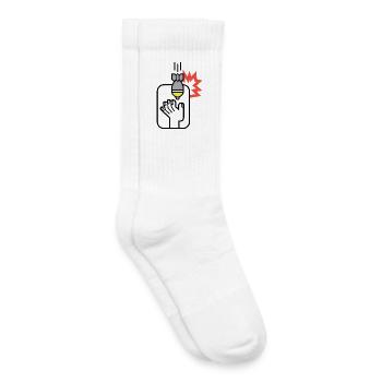 Graphique Main avec Détonateur de Bombe - Chaussettes de tennis bio enfant - blanc - Droite
