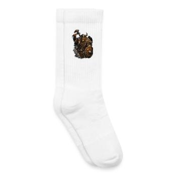 Wikinger mit Axt und Schild - Kinder Tennissocken - Weiß - Rechts