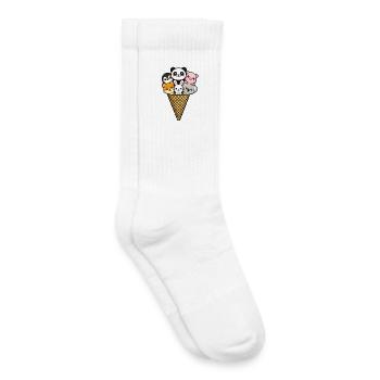Eiscreme (nicht vegan) - Kinder Tennissocken - Weiß - Rechts
