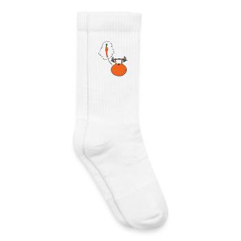 Karotte gewinnt Fitnessmuskeln - Kinder Tennissocken - Weiß - Rechts