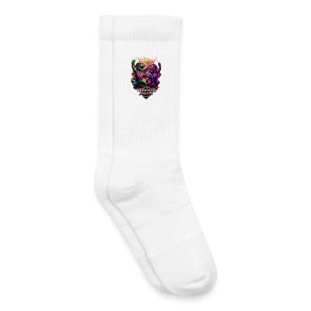 Techno Dinos – Bass aus der Urzeit - Kinder Tennissocken - Weiß - Rechts