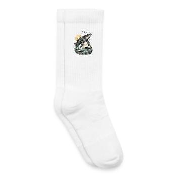 Mana Whale – Spirit of the Pacific - Kids Tennis Socks - white - Right