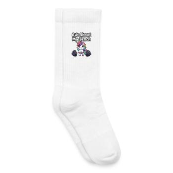 Ask About My Bench Unicorn - Kids Tennis Socks - white - Right