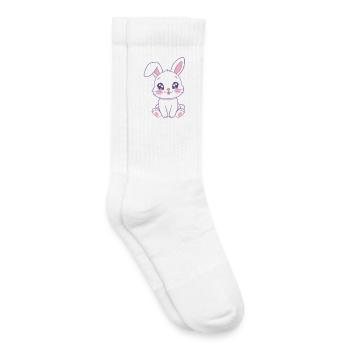 Kawaii Bunny Pastel Shine - Kids Tennis Socks - white - Right