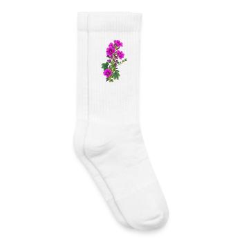 PurpleGeranium Blossoms - Kids Tennis Socks - white - Right