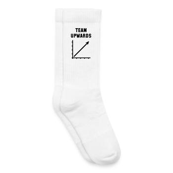 Team Upwards (Success / Progress / Black) - Kids Tennis Socks - white - Right