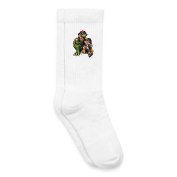 Dino & Cat: Sunglasses Duo - Kids Tennis Socks - white - Right
