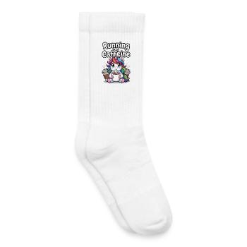 Caffeine Fueled Unicorn - Kids Tennis Socks - white - Right
