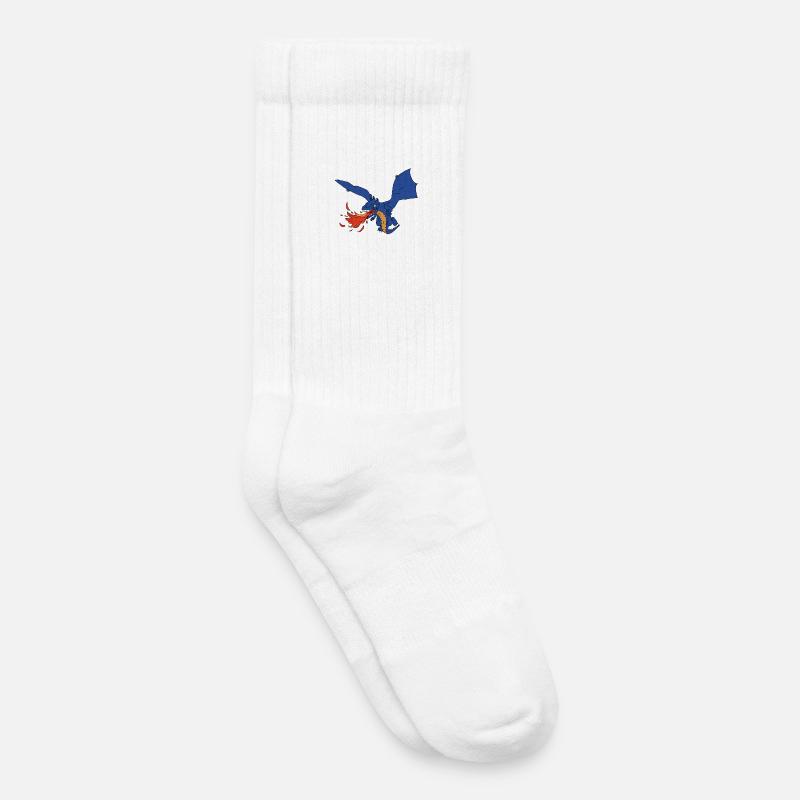 Drache - Kinder Tennissocken - Weiß